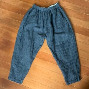 Ichi Antiquities Linen Herringbone Pants